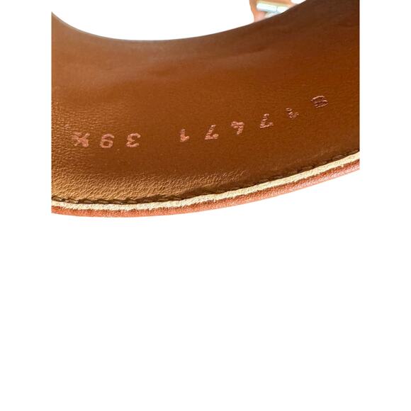 Alexander McQueen NIB T-Bar Leather Slides in Brown Size 39.5 - Picture 11 of 12